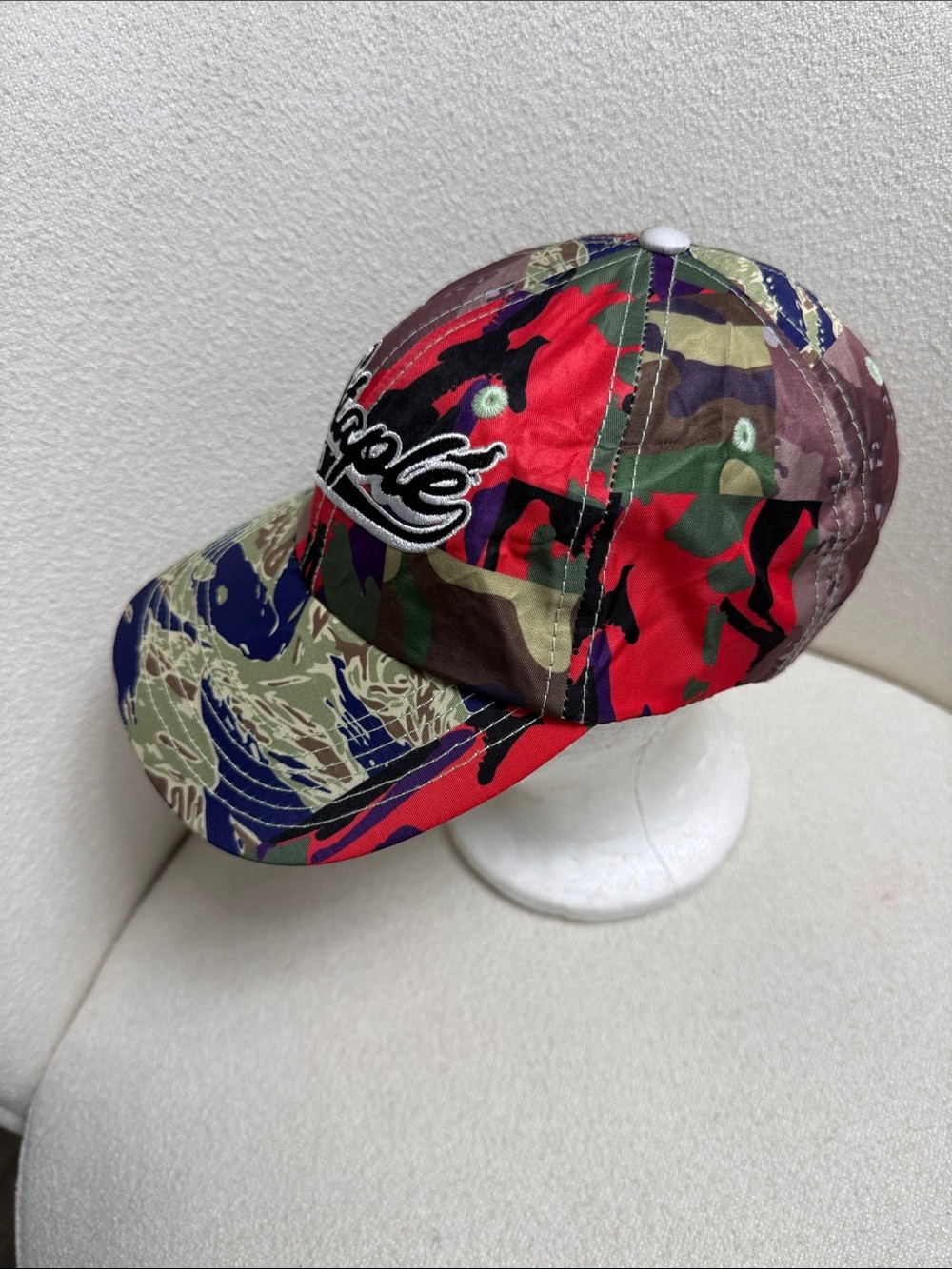 Staple Multi-Color Camo Script Logo Cap - Picture 2 of 7